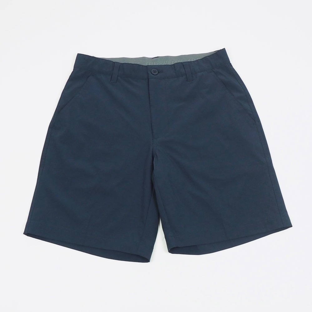 Swannies Golf Chino Shorts Mens 32 Navy Blue Flat Front Performance Tech Blend